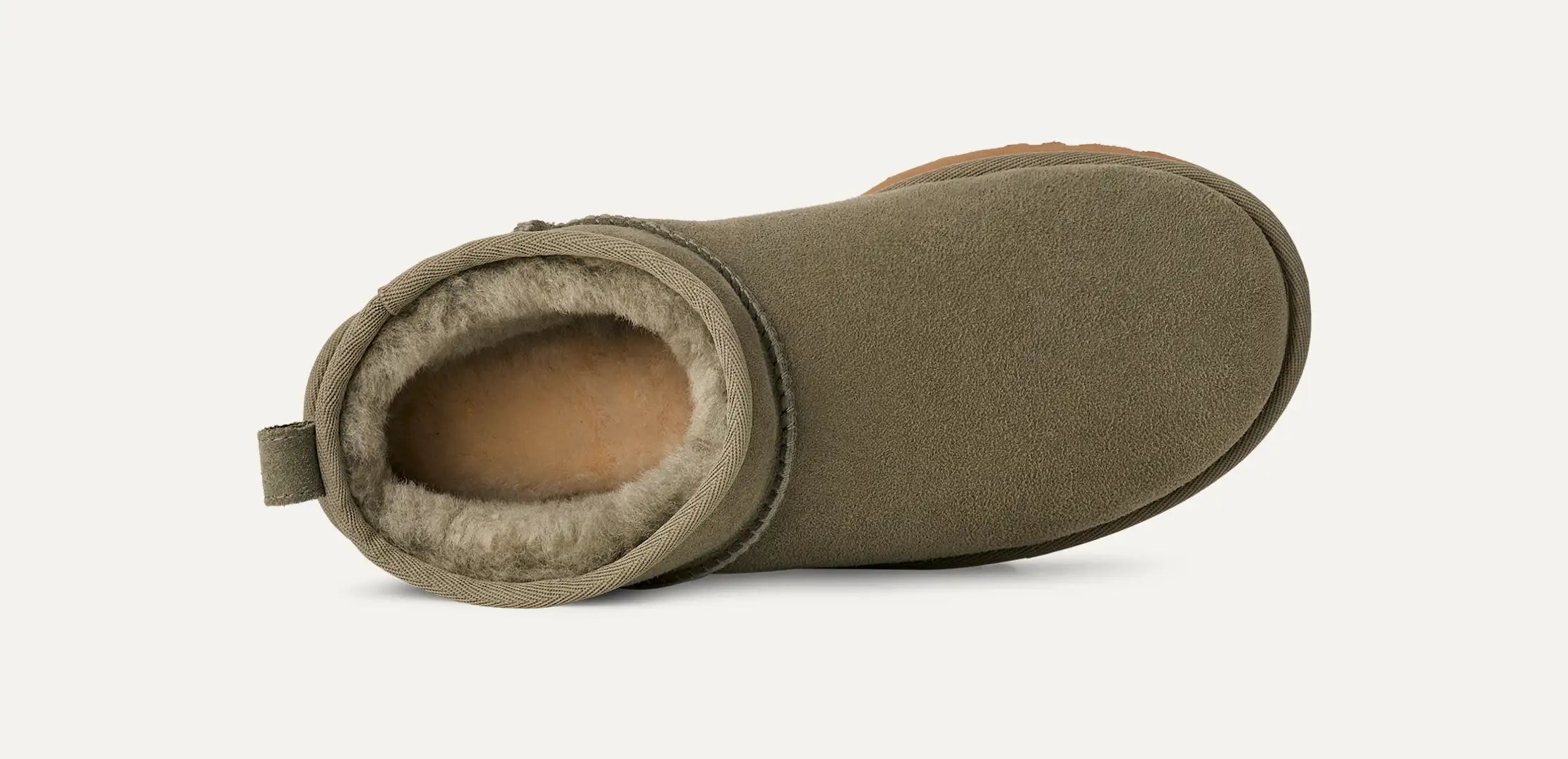 UGG Classic Ultra MINI MOSS Green / Amphora: green ankle boots for women