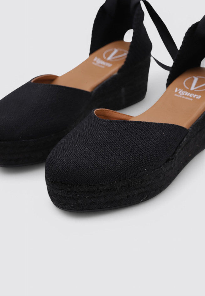 VIGUERA Alpargata Valenciana: sort espadriller til kvinder