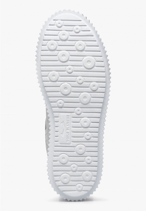 VOILE BLANCHE Lipari Woven Nappa White: white trainers for women