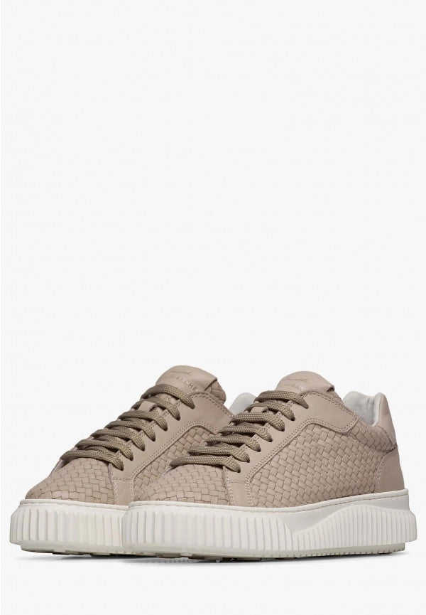 VOILE BLANCHE Lipari Woven Nappa Beige: بيج سنيكرز للنساء