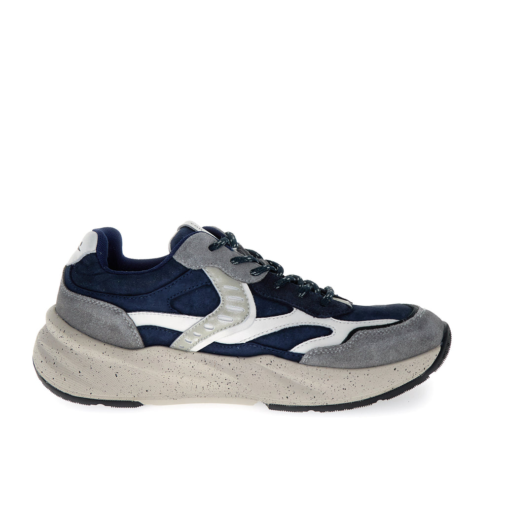 VOILE BLANCHE CLUB22. Washed Leather Leatherd-blue: blau vambes per a home