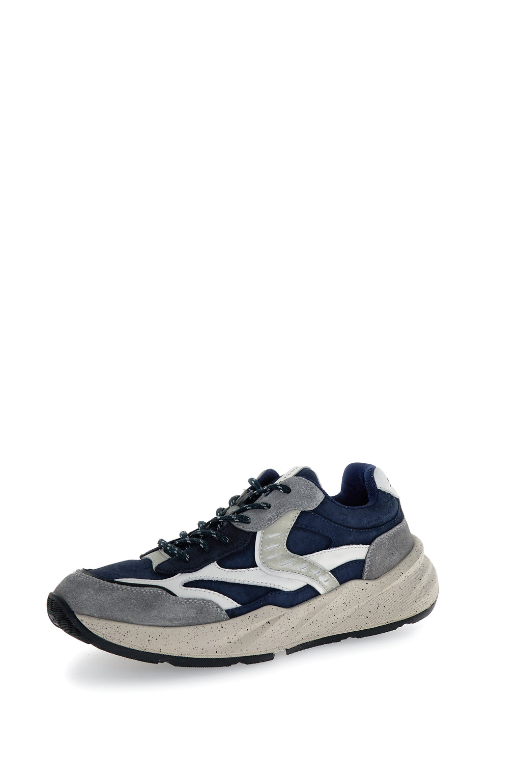 VOILE BLANCHE CLUB22. Washed Leather Leatherd-blue: blau vambes per a home