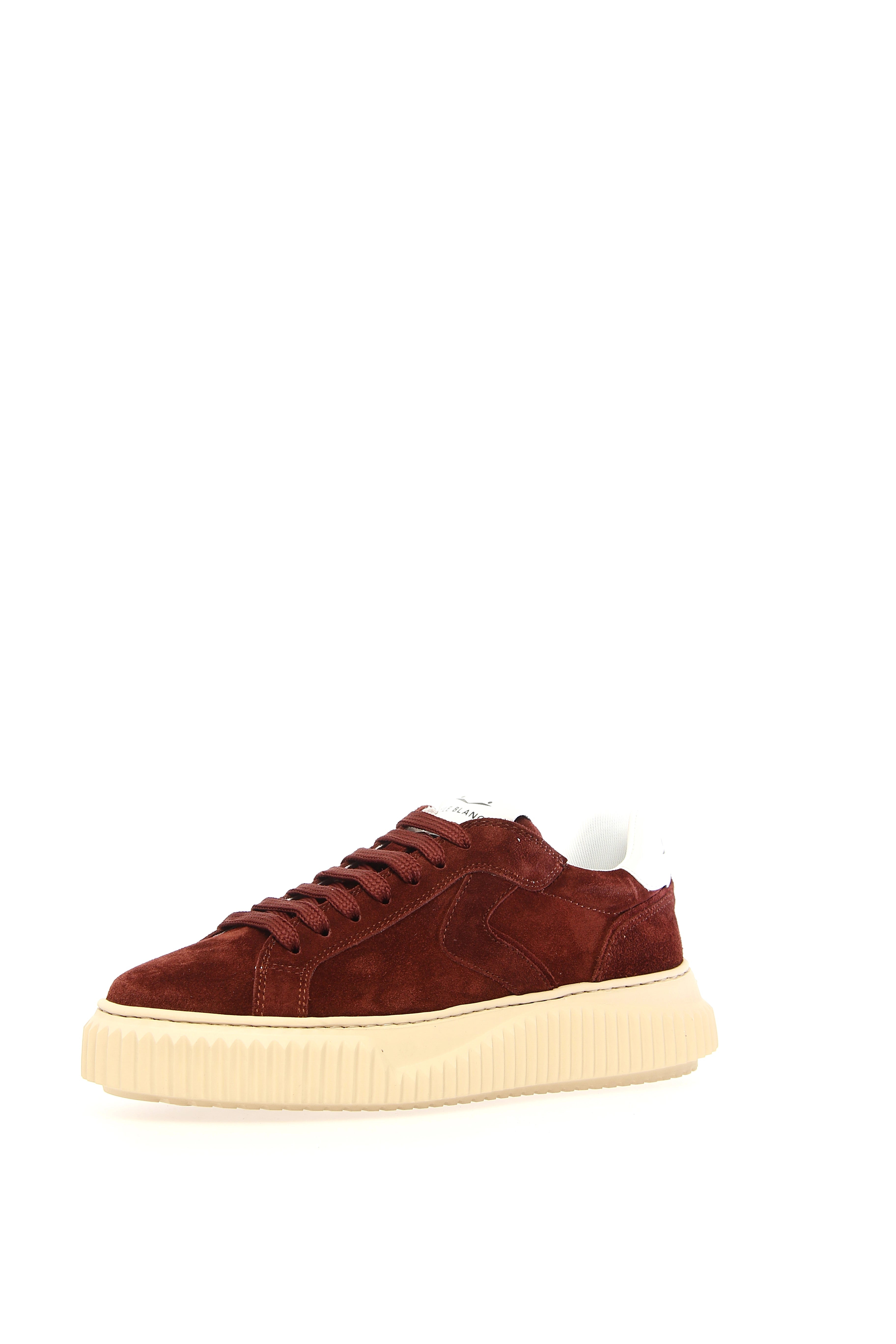 VOILE BLANCHE Lipari Suede Timber Brown: brown trainers for women