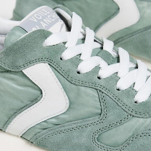 VOILE BLANCHE | SNEAKERS | MUJER | PARIS RACE WOMAN SAGE-OFF WHITE | VERDE