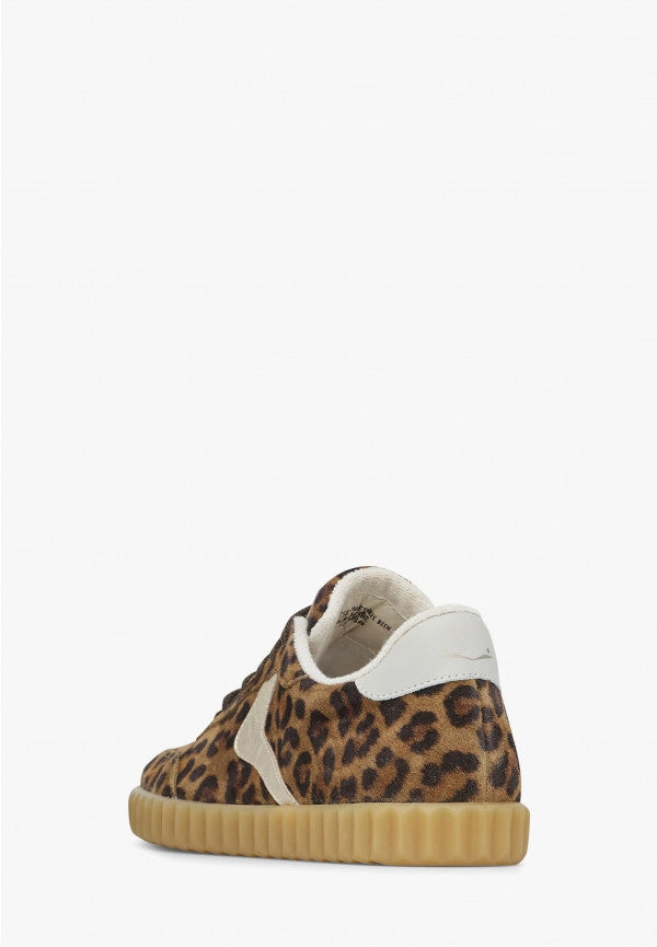 VOILE BLANCHE INES Suede St.macula/metallic GOAT SKIN Brown St.macula/platinum: animal print trainers for women