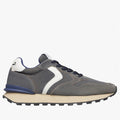 VOILE BLANCHE Paris RACE MAN W. Shadowed Velvet Leather BLUE: bleu baskets pour homme