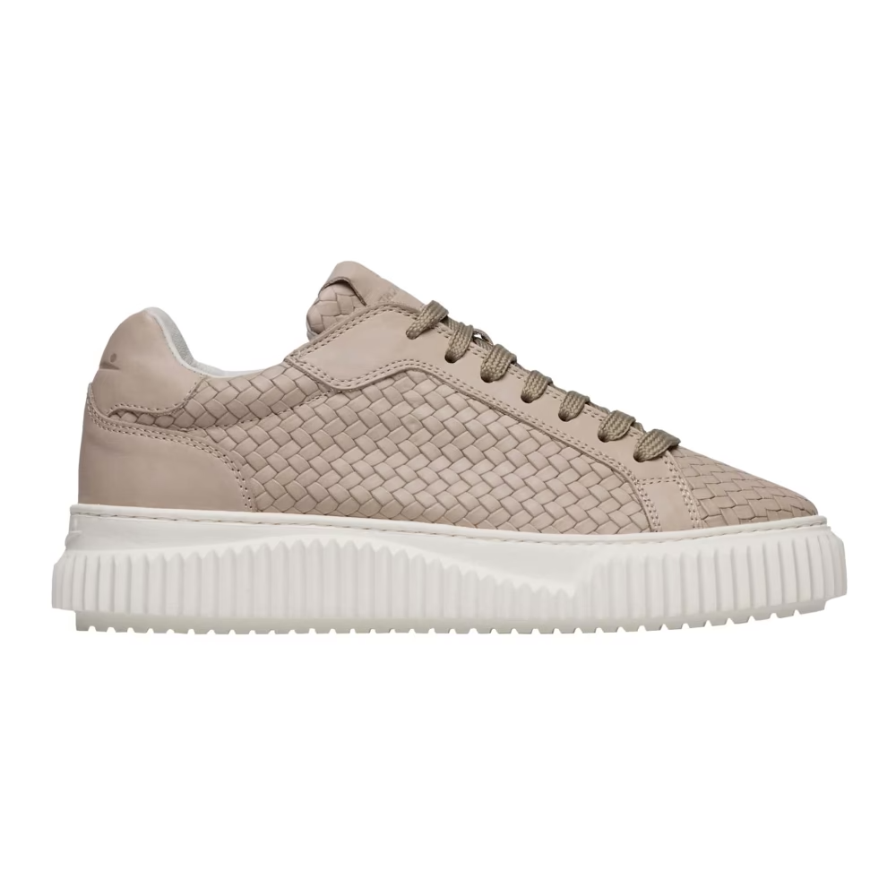 VOILE BLANCHE Lipari Woven Nappa Beige: بيج سنيكرز للنساء