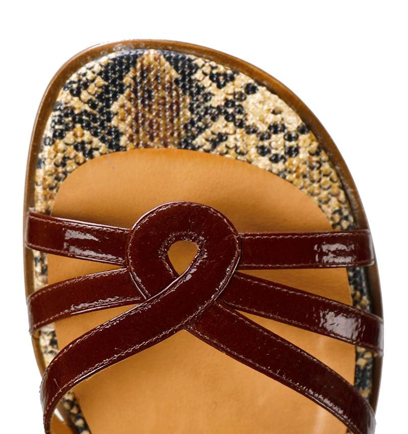 CHIE MIHARA Weisho: brown sandals for women