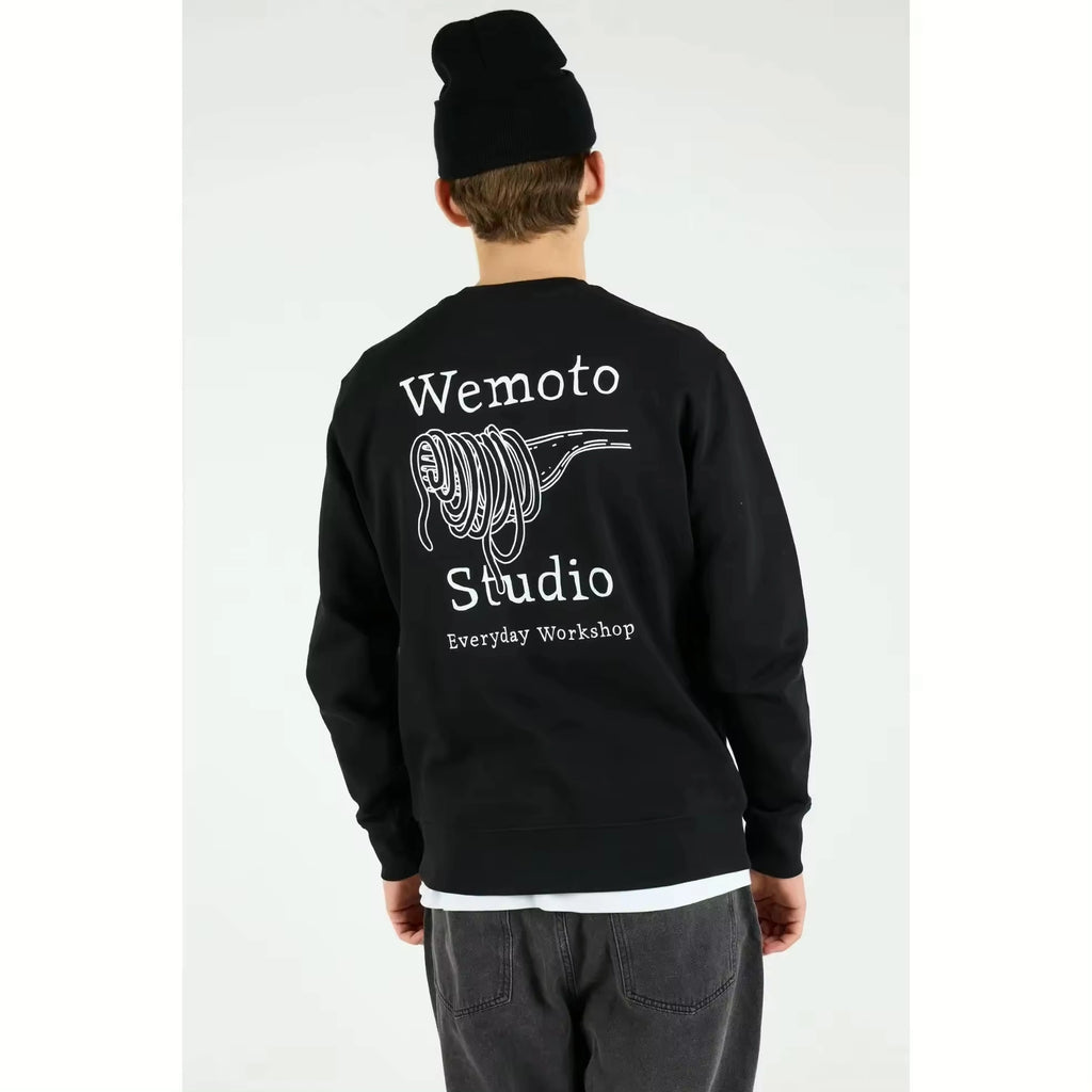WEMOTO Pasta CLUB CREW Black: nero felpa da uomo