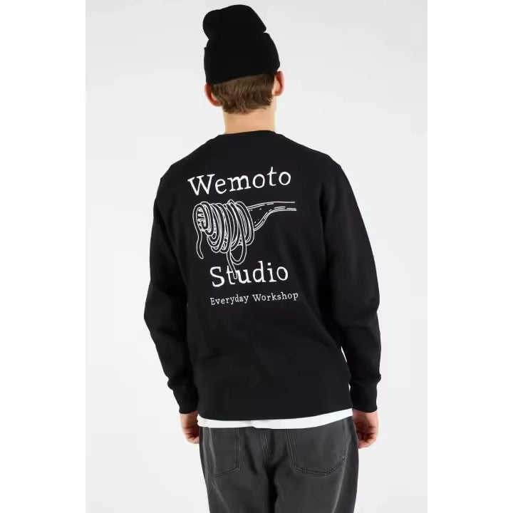 WEMOTO Pasta CLUB CREW Black: nero felpa da uomo