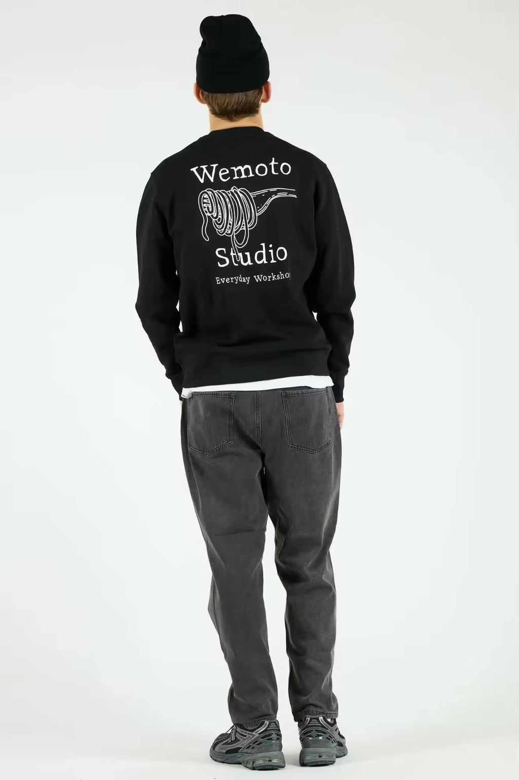 WEMOTO Pasta CLUB CREW Black: nero felpa da uomo