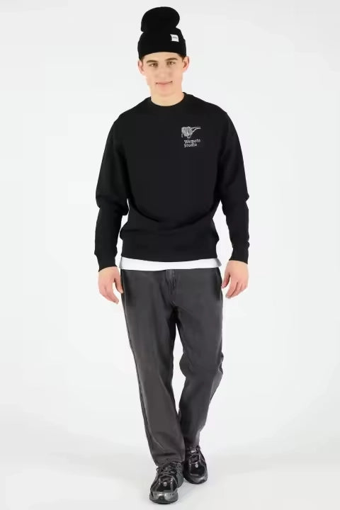 WEMOTO Pasta CLUB CREW Black: nero felpa da uomo