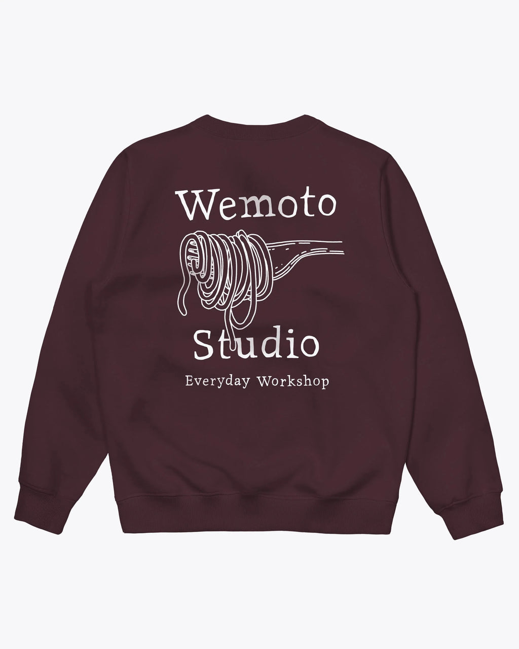 WEMOTO Pasta CLUB CREW RED Brown: burdeos свитшот для мужчин