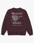 WEMOTO Pasta CLUB CREW RED Brown: burdeos свитшот для мужчин