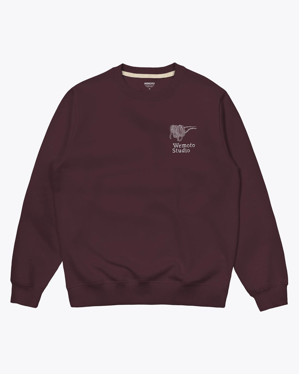 WEMOTO Pasta CLUB CREW RED Brown: burdeos свитшот для мужчин