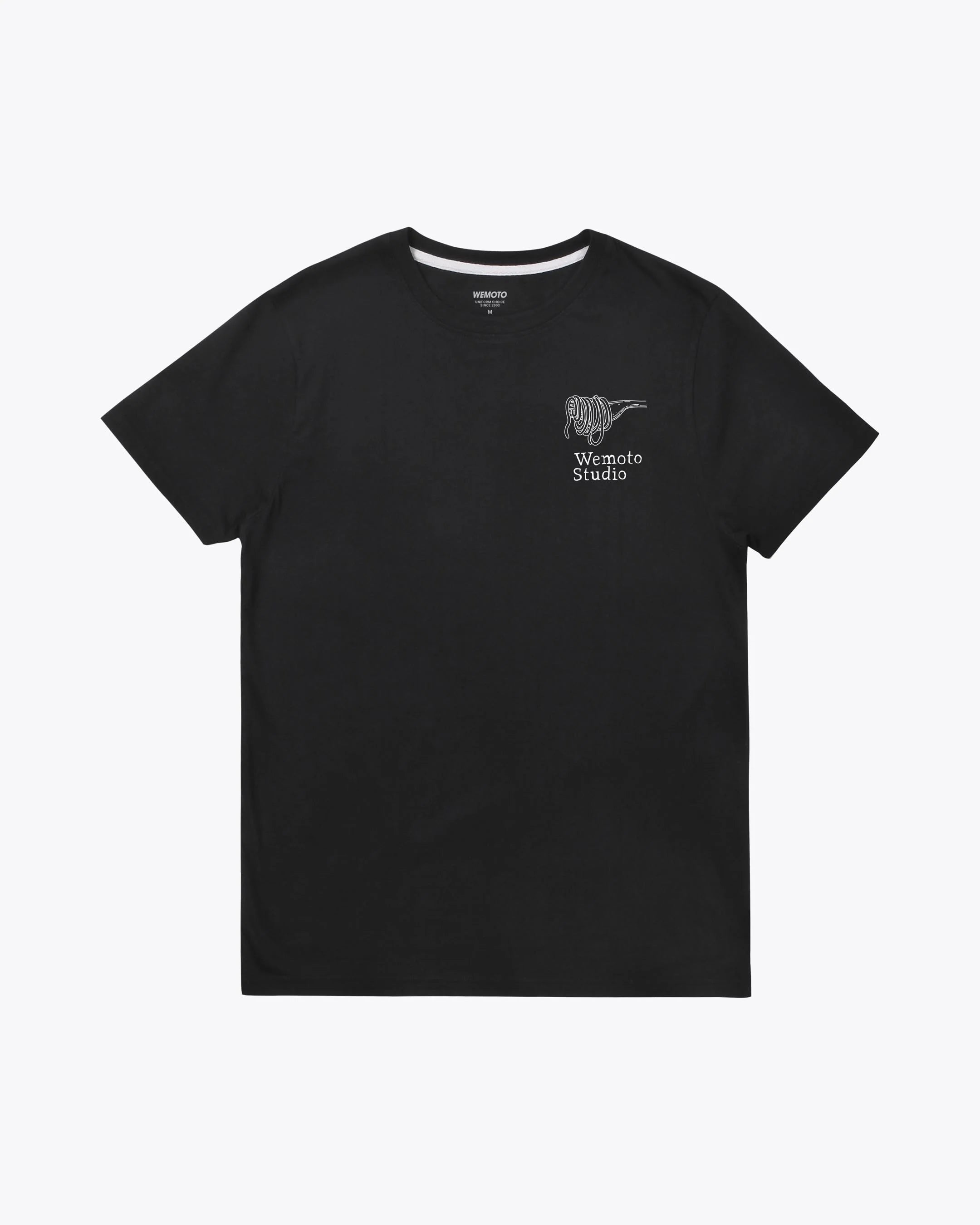 WEMOTO Camisetas de la Marca Unisex Modelo Pasta Club Tee en Color Black (negro)，Tascón 黑色中性鞋履