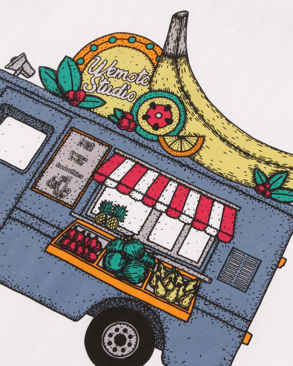 WEMOTO Fruit Truck Camiseta White: blanc samarreta per a home