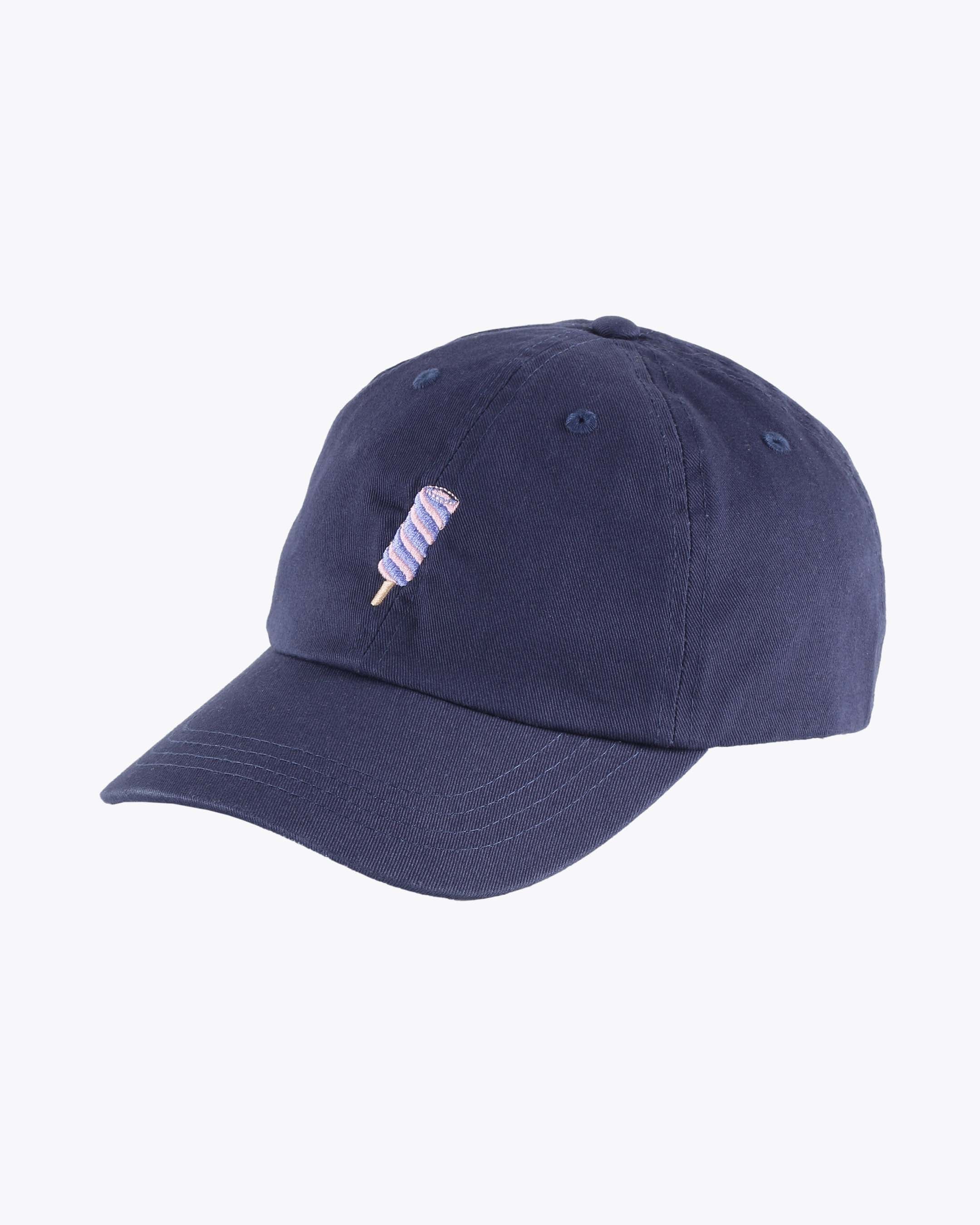 WEMOTO ICE CAP Embroidered 6 Panel HAT NAVY BLUE: blue cap unisex