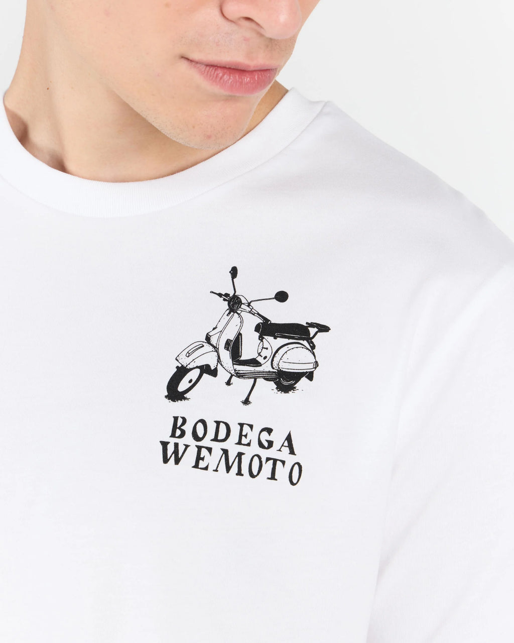 WEMOTO Bodega TEE White: білий футболка для чоловіків