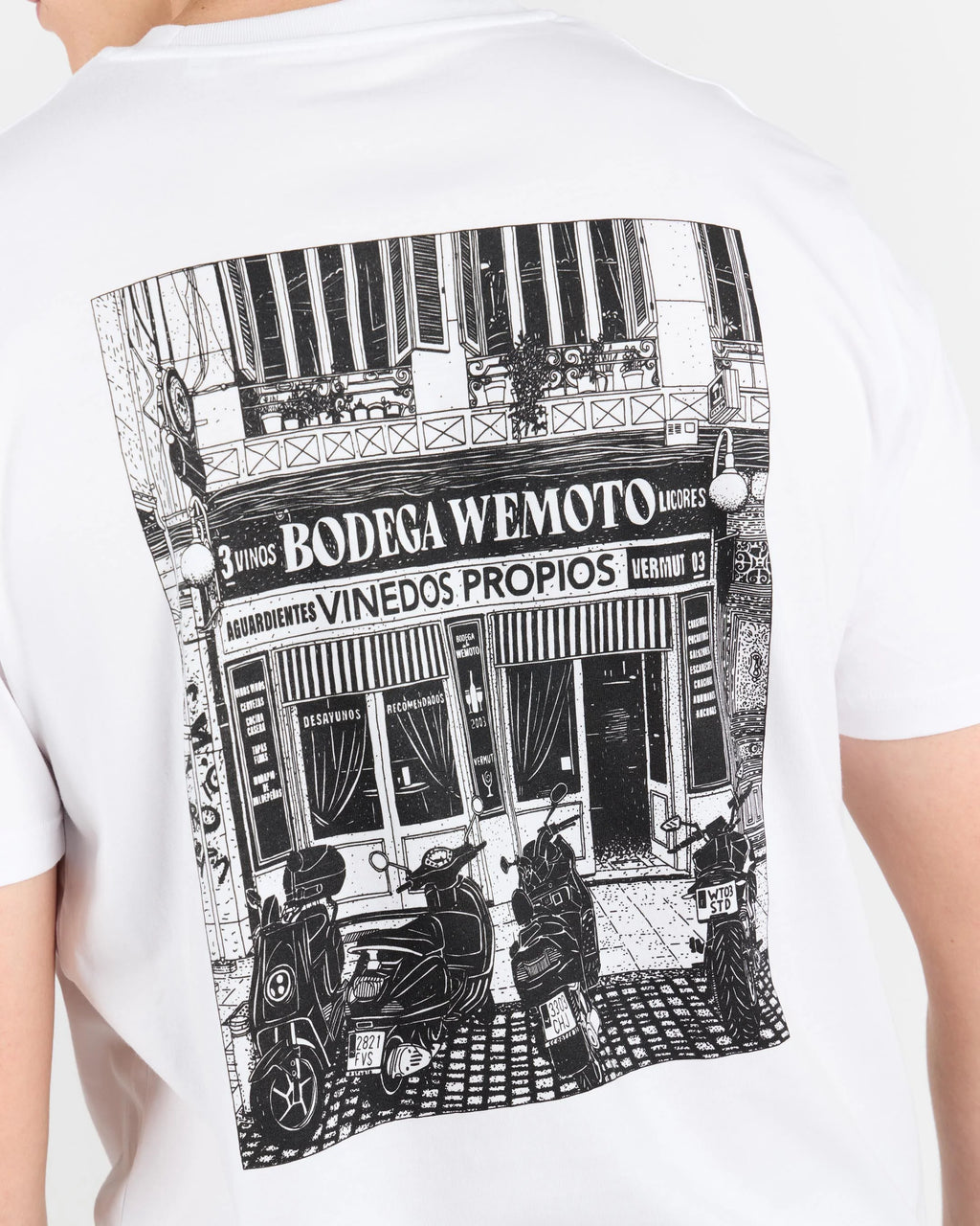 WEMOTO Bodega TEE White: білий футболка для чоловіків