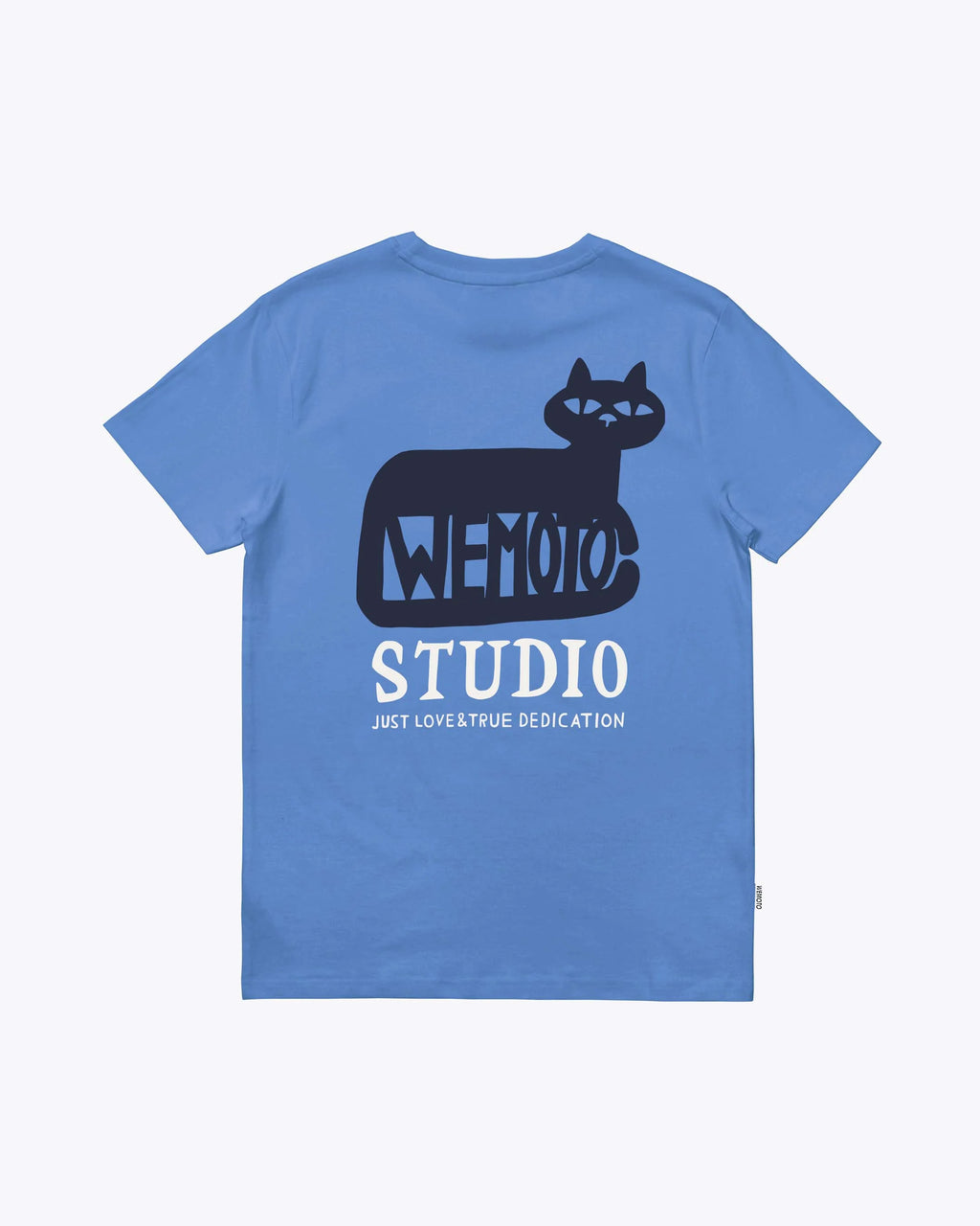 WEMOTO CAT TEE Bright BLUE: blue T-shirt for men