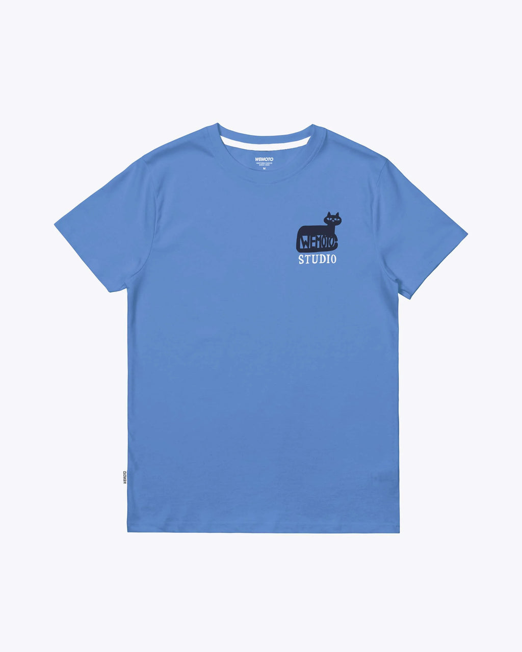 WEMOTO CAT TEE Bright BLUE: blue T-shirt for men