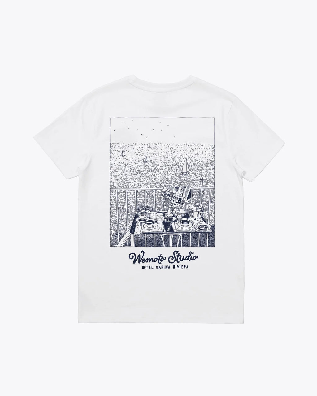 WEMOTO Marina TEE White: білий футболка для чоловіків