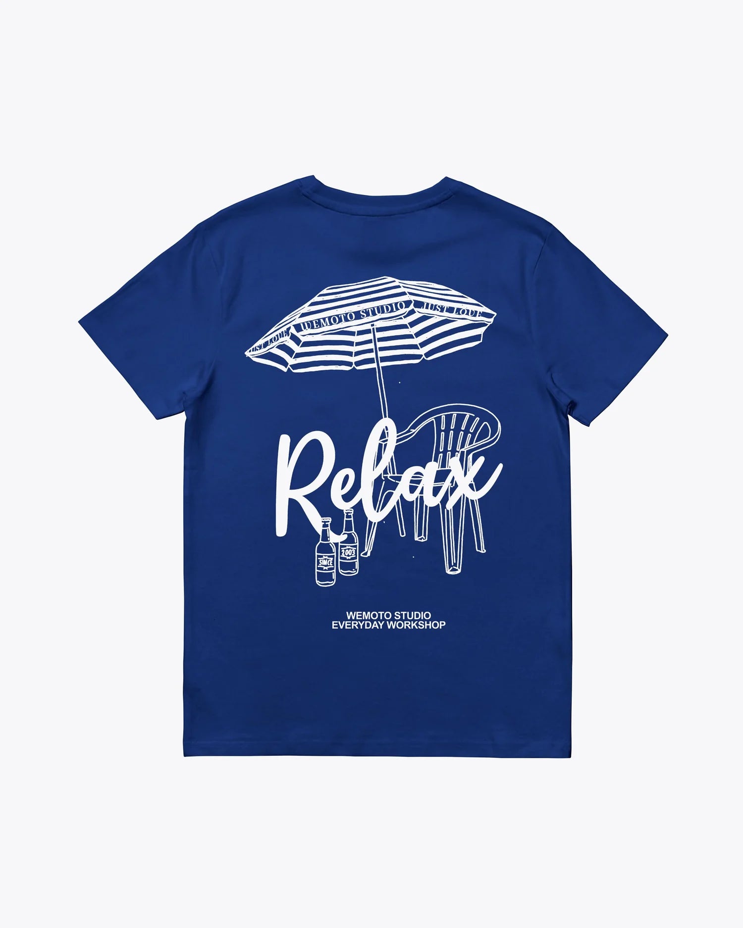 WEMOTO Parasol TEE Royal BLUE: синий футболка для мужчин