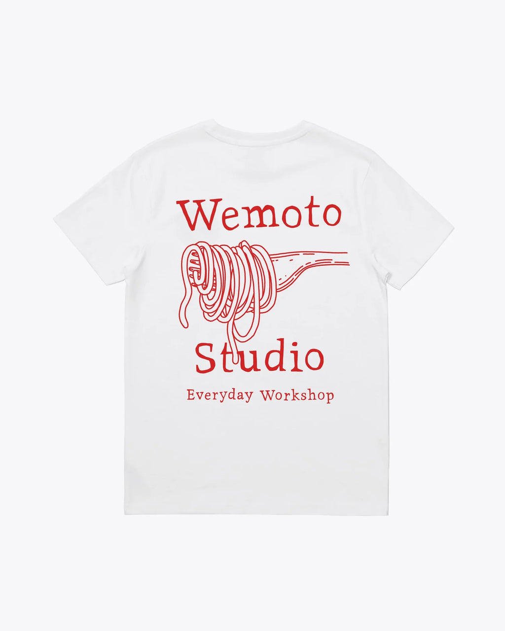 WEMOTO Pasta CLUB TEE White: weiß T-Shirt für Herren