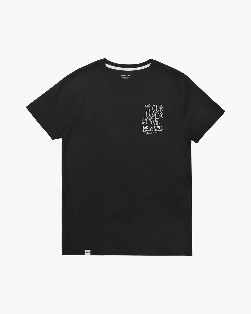WEMOTO Pinca TEE Black: zwart T-shirt voor heren