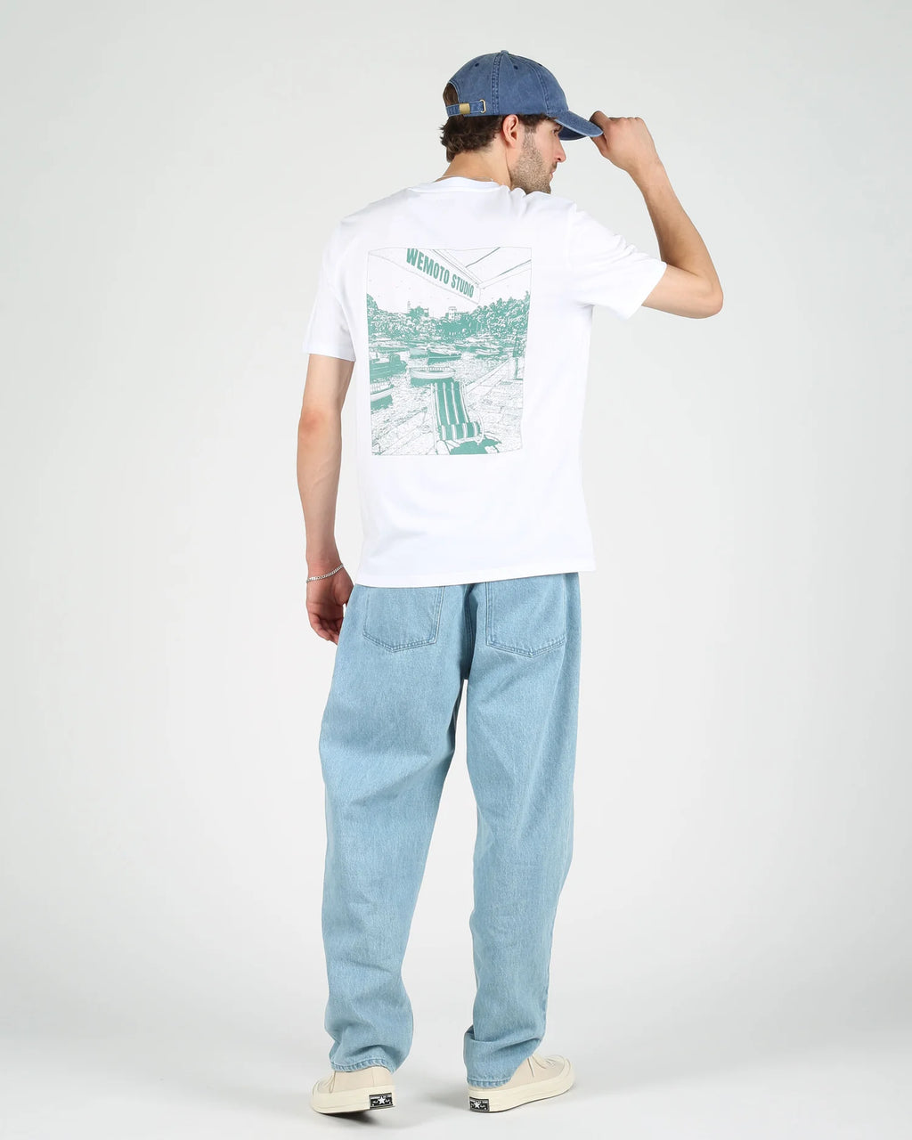 WEMOTO Boats TEE White: biały T-shirt dla mężczyzn