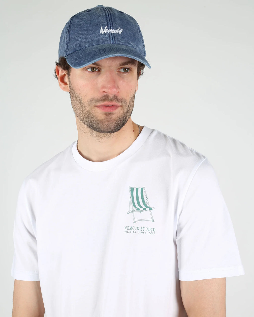 WEMOTO Boats TEE White: biały T-shirt dla mężczyzn