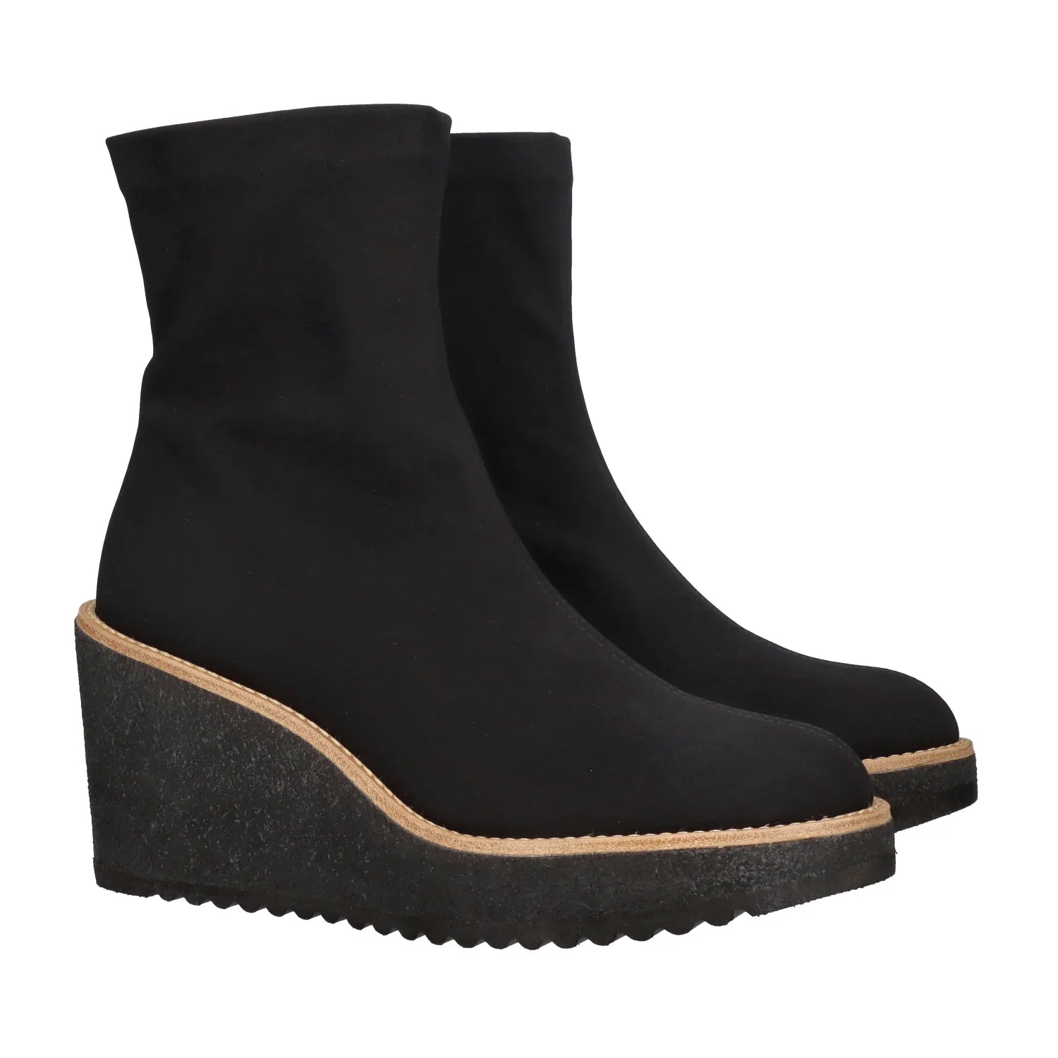 Mascaro Vera Elastic Bootie Negra、Tascónのブラックレディースアンクルブーツ