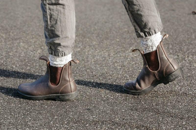 BLUNDSTONE 500 Stout Brown Leather, brown ankle boots for men at Tascón