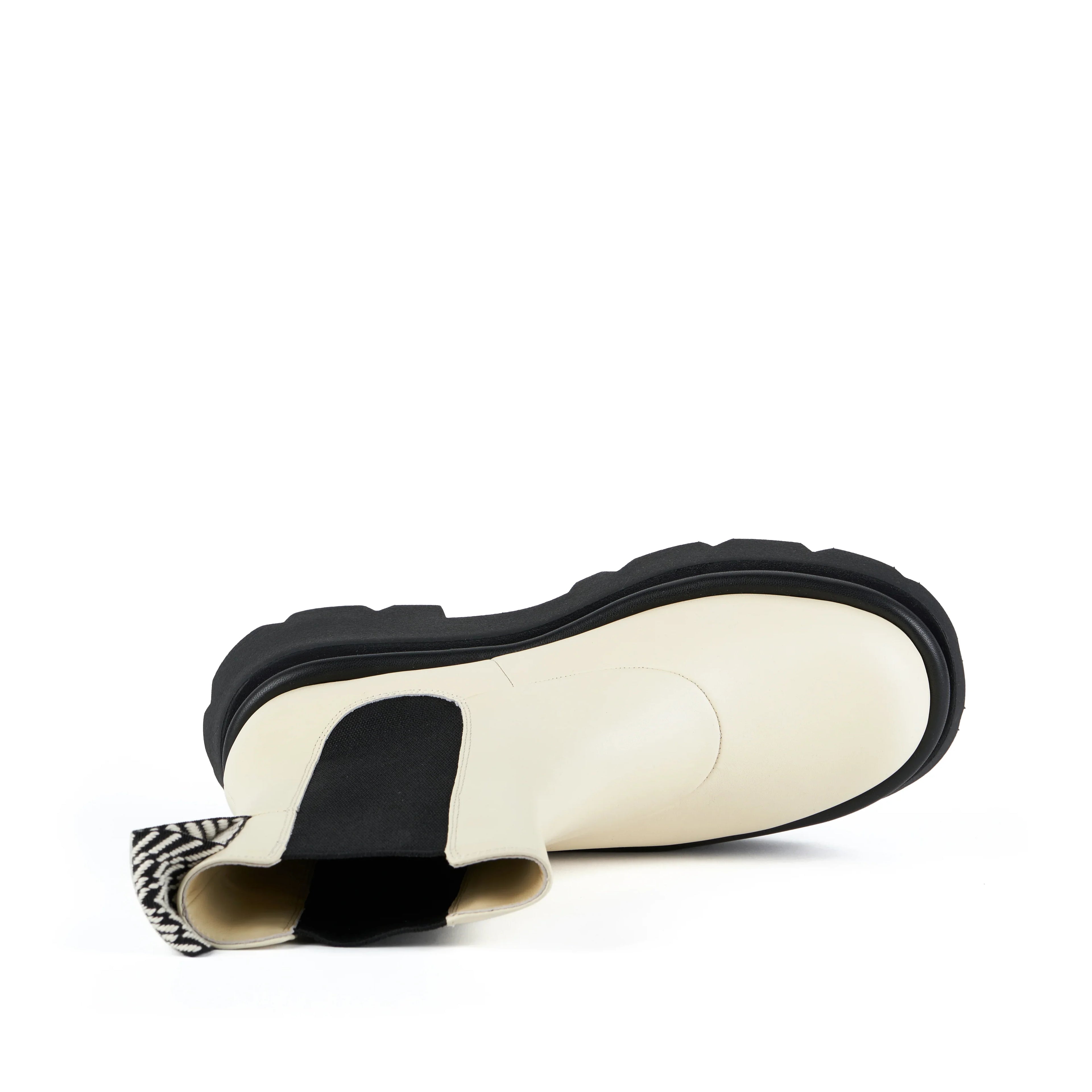 4CCCCEES Crunch Chelsea Ivoryen, white ankle boots for women at Tascón