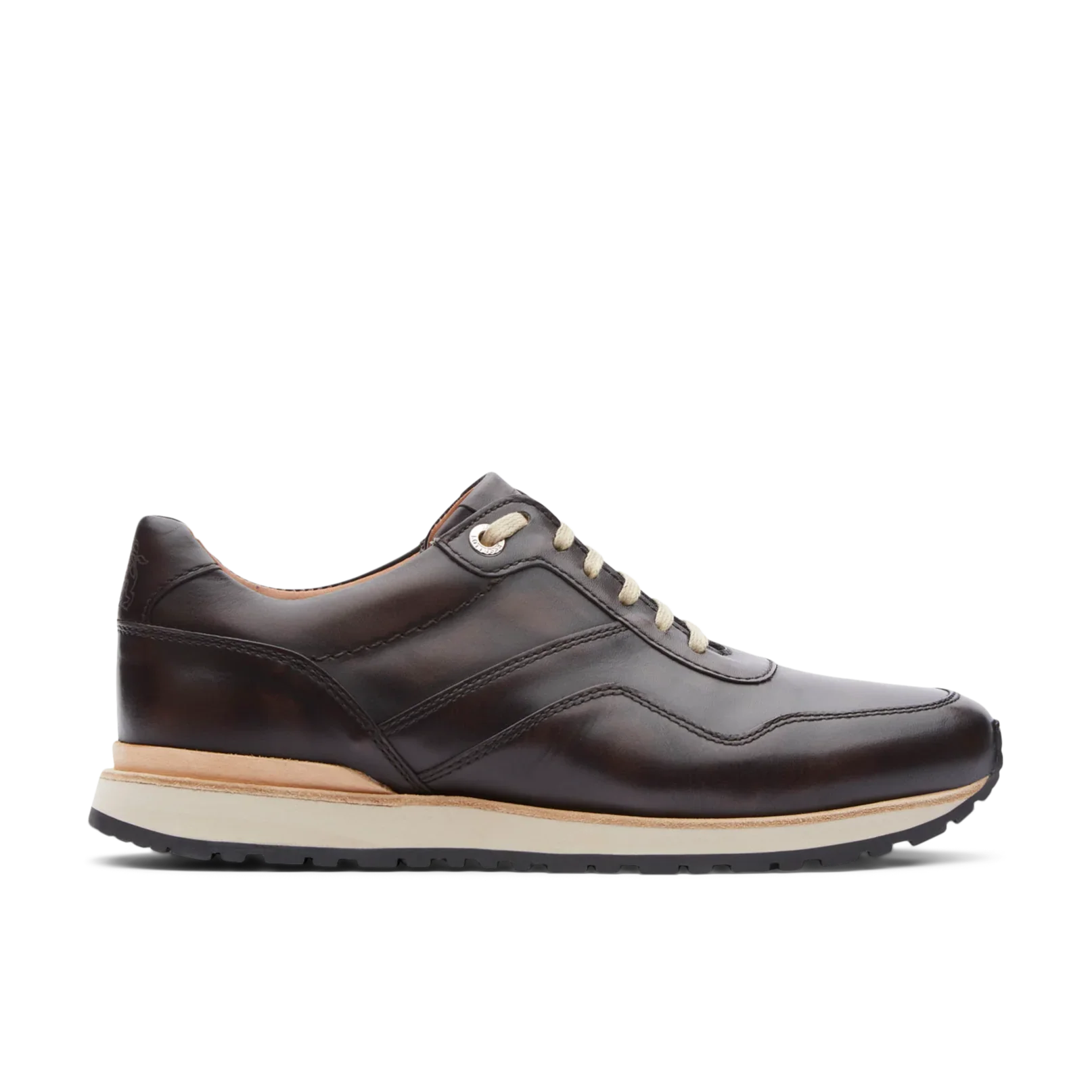 Lottusse Herren Dress Sneakers, Modell Tokyo Moka, aus gebürstetem Rindsleder in Braun