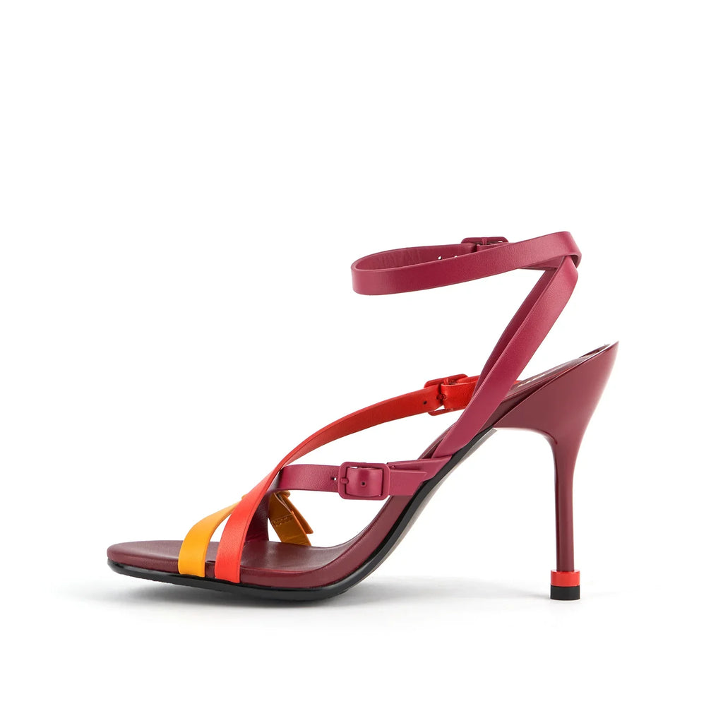UNITED NUDE Sia Strappy Hi Lava de Tacón, sandales rouge pour femme chez Tascón